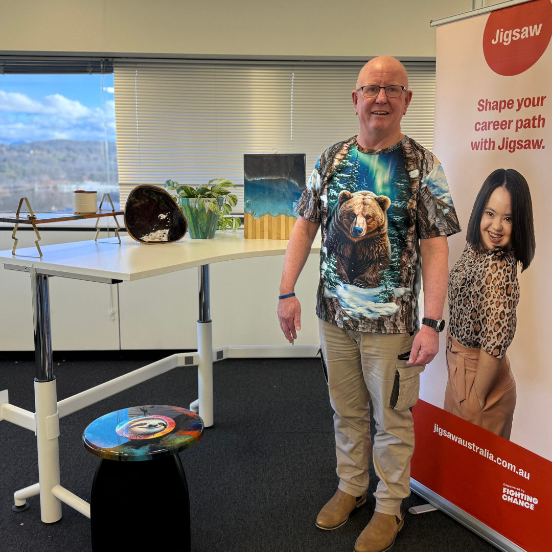 Daz showing his creations at Jigsaw